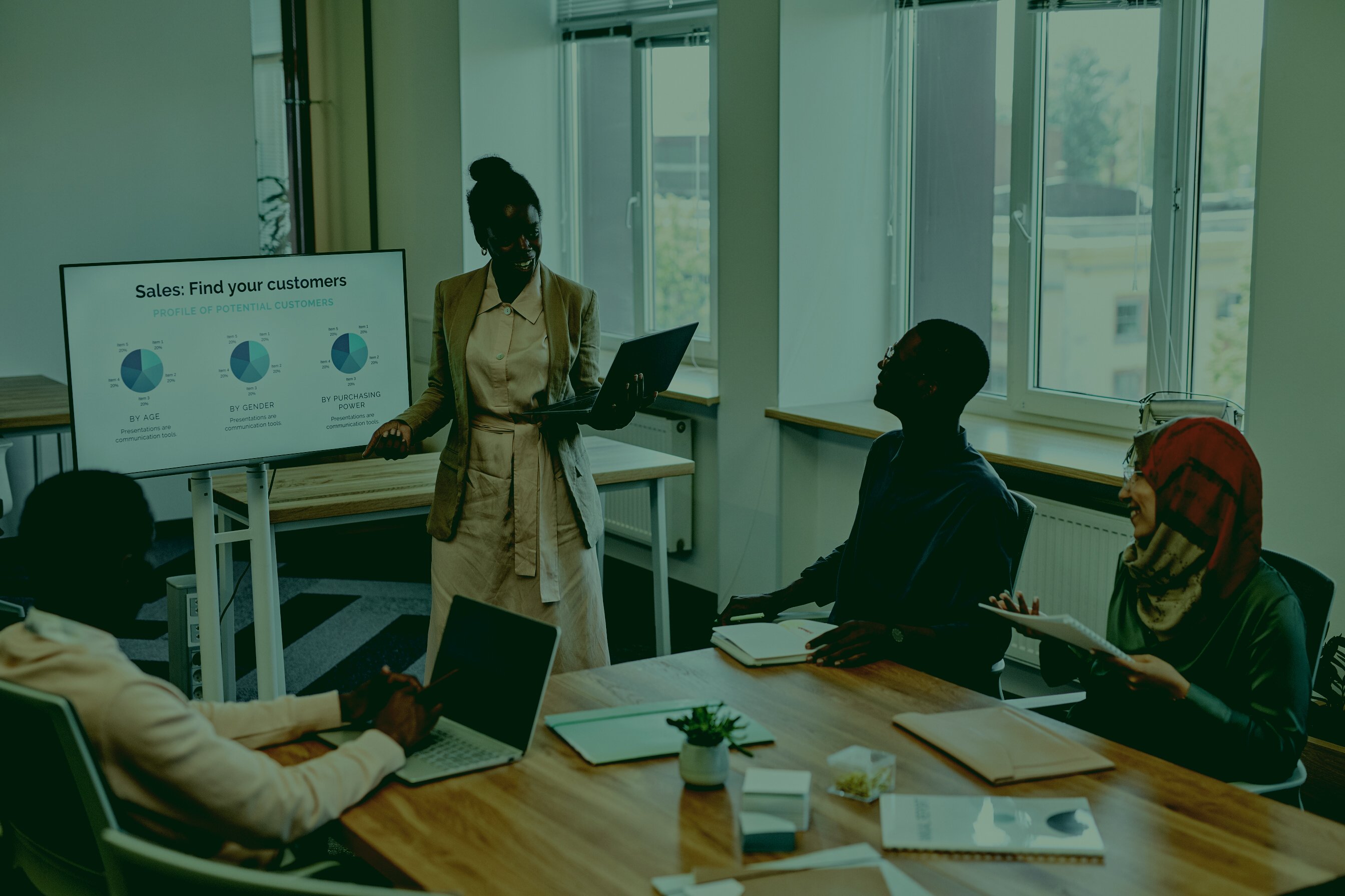 A Woman doing Presentation